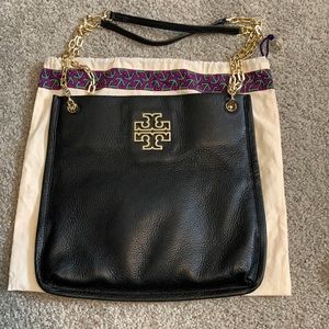 Tory Burch black leather satchel cross body